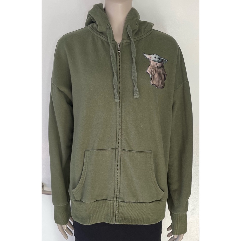 Green Baby Yoda Hooded Sweatshirt